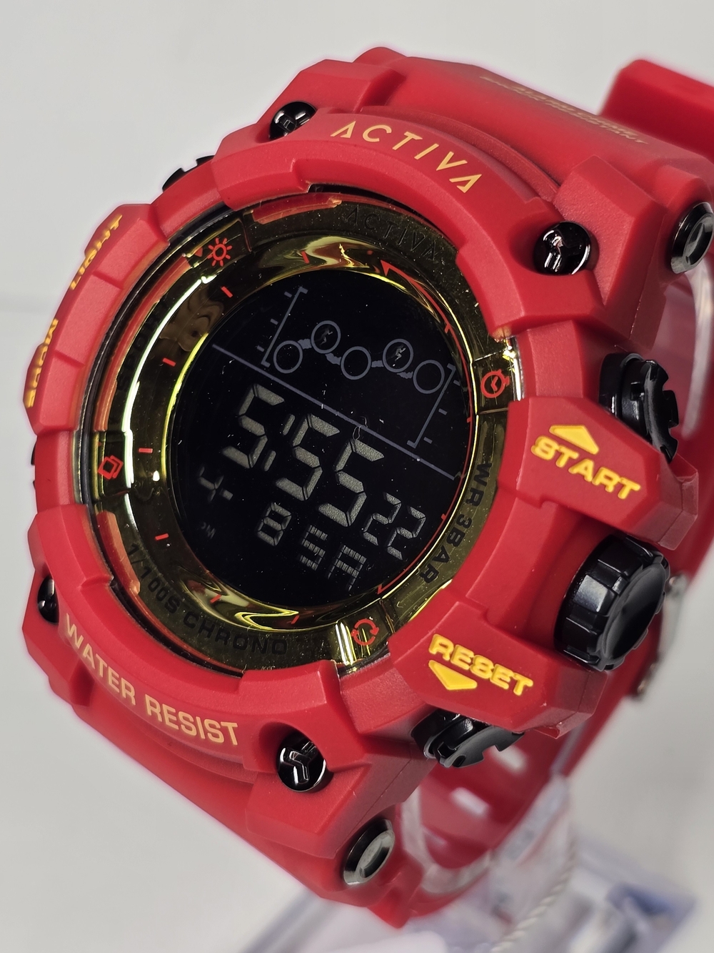 Activa Summit X Invicta Unisex Digital Watch - 50mm. Red, Yellow (ACW8082-015)